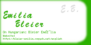 emilia bleier business card